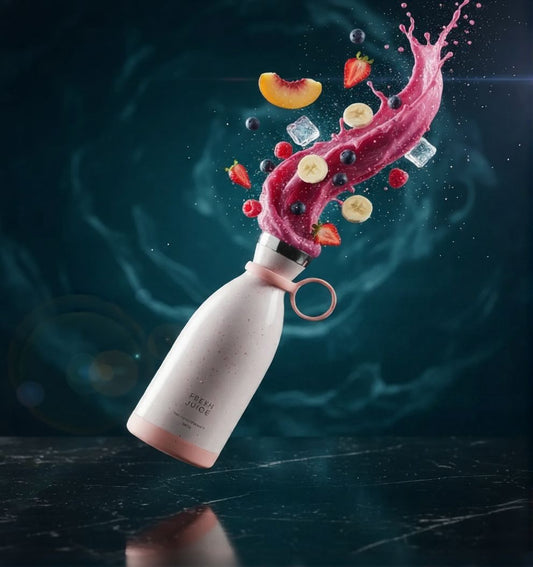 Mini Portable Juicer Blender - 6 Blade USB Rechargeable Juicer Blender