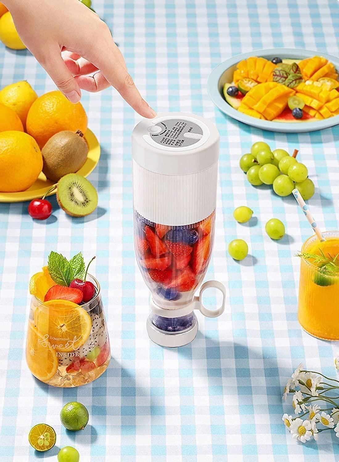 Mini Portable Juicer Blender - 6 Blade USB Rechargeable Juicer Blender