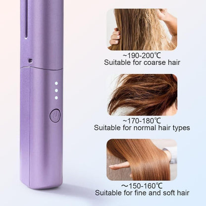 Meneflix Frizz-Free  Mini — Cordless Rechargeable Hair Straightener & Hot Comb