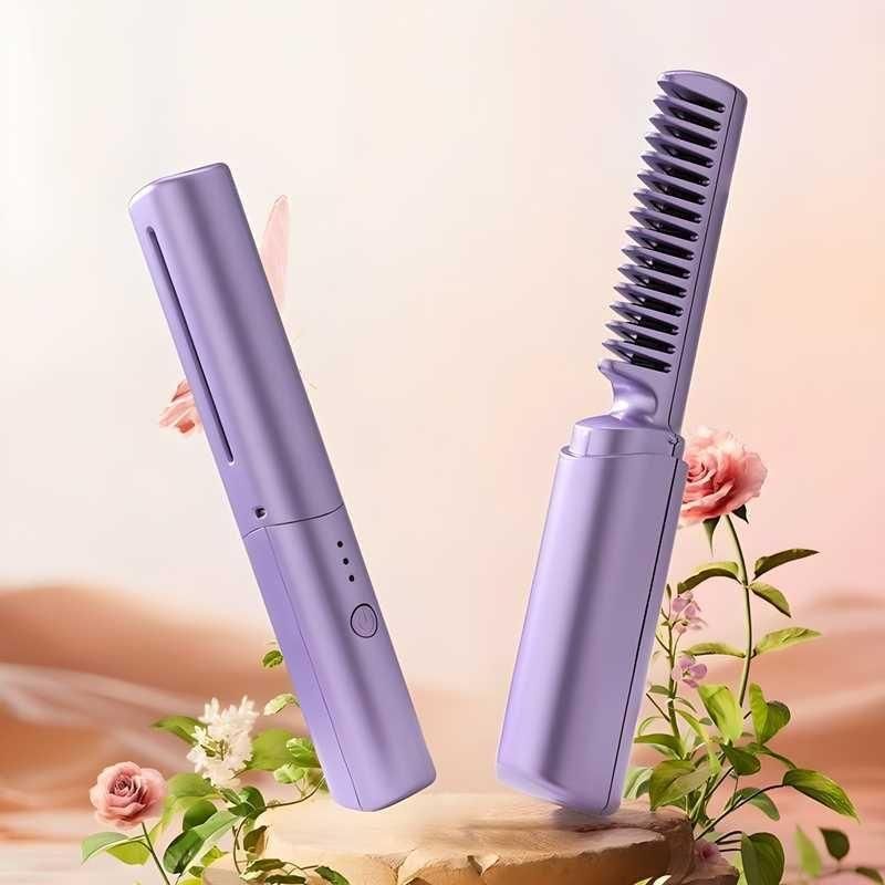 Meneflix Frizz-Free  Mini — Cordless Rechargeable Hair Straightener & Hot Comb