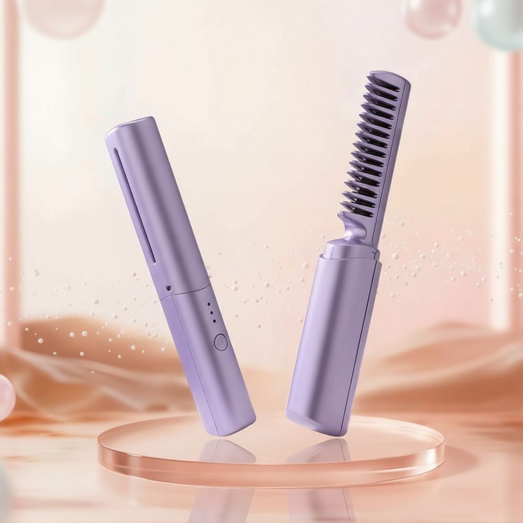 Meneflix Frizz-Free  Mini — Cordless Rechargeable Hair Straightener & Hot Comb