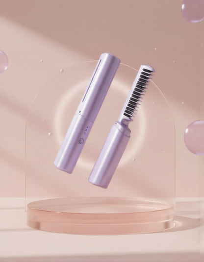 Meneflix Frizz-Free  Mini — Cordless Rechargeable Hair Straightener & Hot Comb